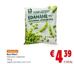 Colruyt Boni Plan't edamame sojabonen aanbieding
