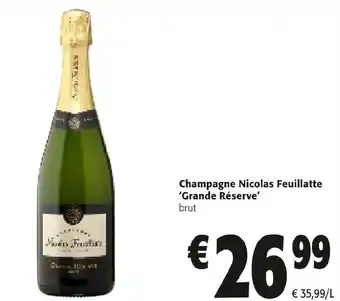 Colruyt Champagne Nicolas Feuillatte Grande Réserve aanbieding