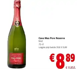 Colruyt Cava Mas Pere Reserva brut aanbieding