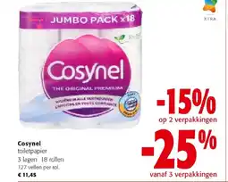 Colruyt Cosynel toiletpapier aanbieding