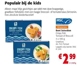 Colruyt Boni Selection Crispy Fish Tomaat of Broccoli aanbieding