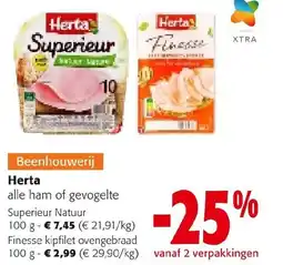 Colruyt Herta alle ham of gevogelte Superieur Natuur aanbieding