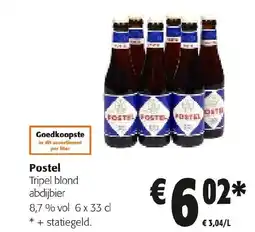 Colruyt Postel Tripel blond abdijbier aanbieding