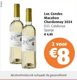 Colruyt Los Condes Macabeo Chardonnay 2024 aanbieding