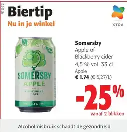 Colruyt Somersby Apple of Blackberry cider aanbieding