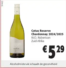 Colruyt Cetus Reserve Chardonnay 2024/2025 aanbieding