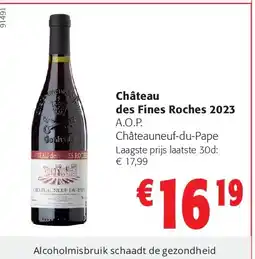 Colruyt Château des Fines Roches 2023 aanbieding
