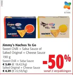 Colruyt Jimmy’s Nachos To Go Sweet Chilli + Salsa Sauce aanbieding
