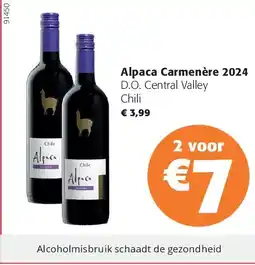 Colruyt Alpaca Carmenère 2024 aanbieding