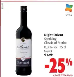 Colruyt Night Orient Sparkling Classic of Merlot aanbieding