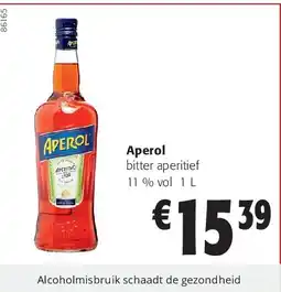 Colruyt Aperol bitter aperitief 11 % vol 1 L aanbieding