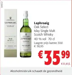 Colruyt Laphroaig Oak Select Islay Single Malt Scotch Whisky aanbieding
