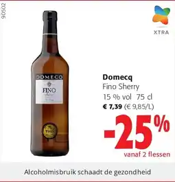 Colruyt Domecq Fino Sherry 15 % vol 75 cl aanbieding