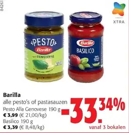 Colruyt Barilla Pesto Alla Genovese 190 g aanbieding
