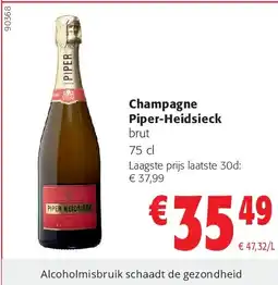 Colruyt Champagne Piper-Heidsieck aanbieding