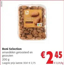 Colruyt Boni Selection amandelen geroosterd en gezouten 200 g aanbieding