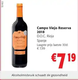 Colruyt Campo Viejo Reserva 2018 aanbieding