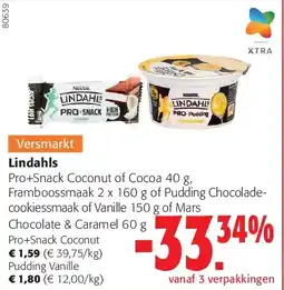 Colruyt Lindahls Pudding Vanille aanbieding