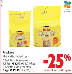 Colruyt Friskies 5 Beloftes Kalkoen-kip 1,5 kg aanbieding