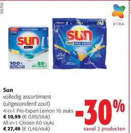 Colruyt Sun 4-in-1 Pro-Expert Lemon 16 stuks aanbieding