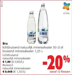 Colruyt Bru Lichtbruisend natuurlijk mineraalwater aanbieding