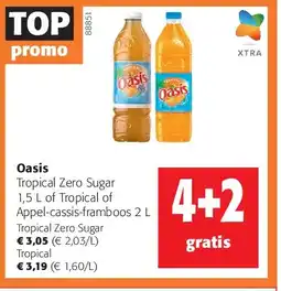 Colruyt Oasis Tropical Zero Sugar aanbieding