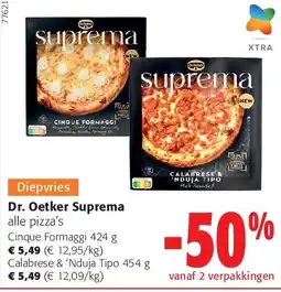 Colruyt Dr. Oetker Suprema Cinque Formaggi 424 g aanbieding