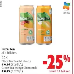 Colruyt Fuze Tea Black Tea Peach Hibiscus aanbieding