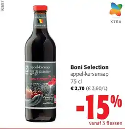 Colruyt Boni Selection appel-kersensap 75 cl aanbieding