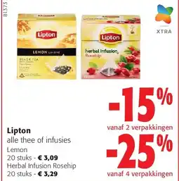 Colruyt Lipton Lemon 20 stuks aanbieding