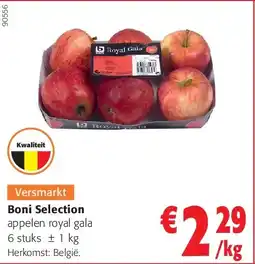 Colruyt oni Selection appelen royal gala 6 stuks ± 1 kg aanbieding