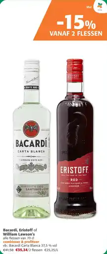 Comarkt Bacardi, Eristoff of William Lawson's aanbieding