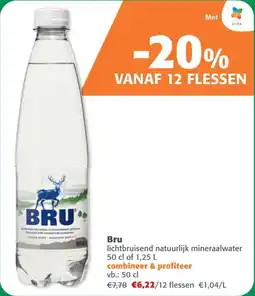 Comarkt Bru lichtbruisend natuurlijk mineraalwater aanbieding
