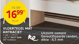 BricoPlanit Vloertegel Mat Antraciet aanbieding