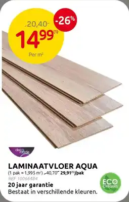 BricoPlanit Deca Mode Laminaatvloer Aqua aanbieding