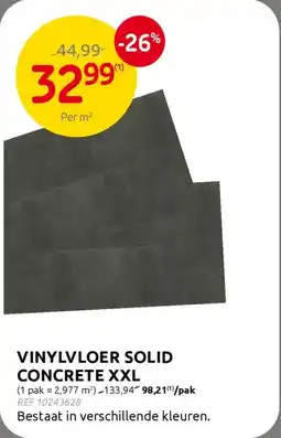BricoPlanit Vinylvloer Solid Concrete XXL aanbieding