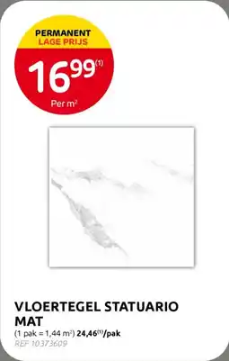 BricoPlanit Vloertegel Statuario Mat aanbieding