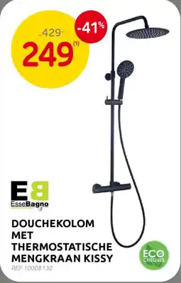 BricoPlanit EsseBagno Douchekolom met Thermostatische Mengkraan Kissy aanbieding