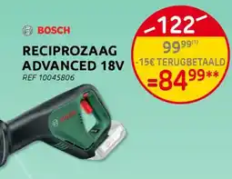 BricoPlanit Bosch Reciprozaag Advanced aanbieding