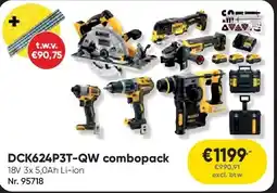 Toolstation DCK624P3T-QW combopack aanbieding