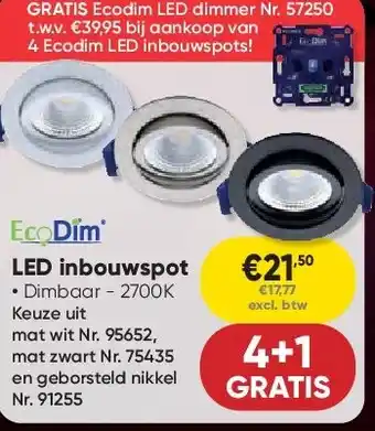 Toolstation LED inbouwspot aanbieding
