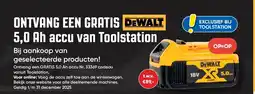 Toolstation Ontvang een GRATIS 5.0 Ah accu aanbieding