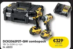 Toolstation DCK2062P2T-QW combopack aanbieding
