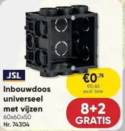Toolstation Inbouwdoos universeel met vijzen aanbieding