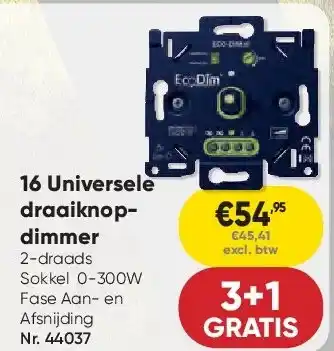 Toolstation 16 Universele draaiknopdimmer aanbieding