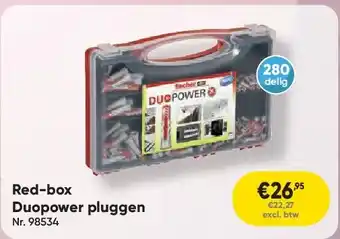 Toolstation Red-box Duopower pluggen aanbieding