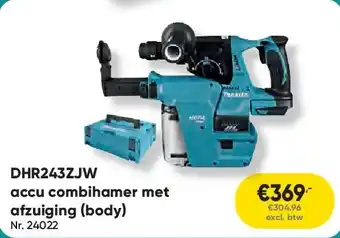 Toolstation DHR243ZJW accu combihamer met afzuiging (body) aanbieding