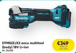 Toolstation DTM52ZJX2 accu multitool (body) 18V Li-ion aanbieding