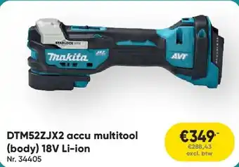 Toolstation DTM52ZJX2 accu multitool (body) 18V Li-ion aanbieding