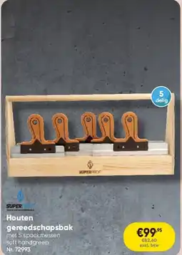 Toolstation Houten gereedschapsbak aanbieding